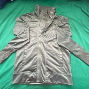 Grey Double Zip Bench Mark Jacket